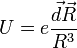 U=e\frac{\vec{d}\vec{R}}{R^3}