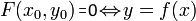 F(x_0,y_0)=0\Longleftrightarrow y=f(x)