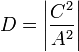 D=\left|\frac{C^2}{A^2}\right|