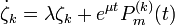 \dot\zeta_k=\lambda\zeta_k+e^{\mu t}P_{m}^{(k)}(t)