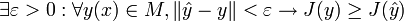 \exists \varepsilon > 0: \forall y(x) \in M, \|\hat{y}-y\| < \varepsilon \rightarrow J(y)\geq J(\hat{y})