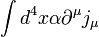 \int d^4 x \alpha \partial^{\mu} j_{\mu}