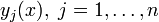 y_j(x),~j=1,\ldots,n