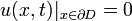 u(x,t)|_{x\in\partial D}=0