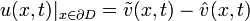 u(x,t)|_{x\in\partial D}=\tilde{v}(x,t)-\hat{v}(x,t)