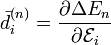 \bar{d}_i^{(n)}=\frac{\partial\Delta E_n}{\partial\mathcal{E}_i}